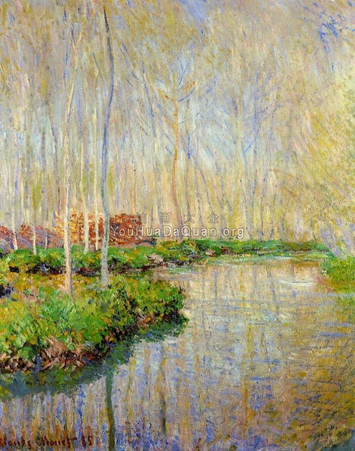 The River Epte - 克劳德·莫奈